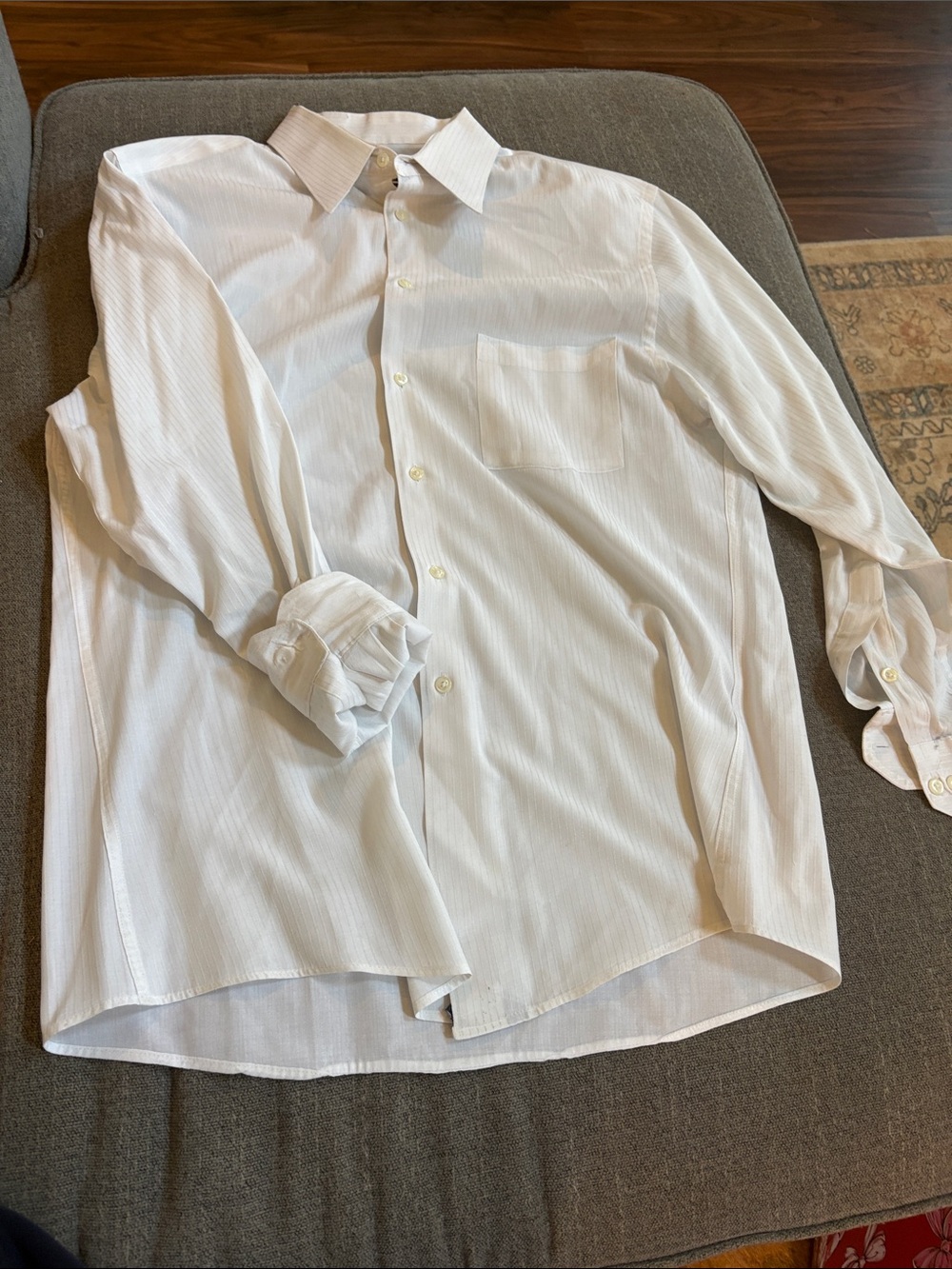 John Ashford White Long-Sleeve Dress Shirt